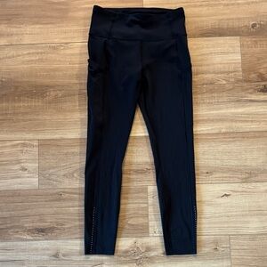 Lululemon Fast & Free 7/8 Tight II *Nulux 25" Black - Size 6